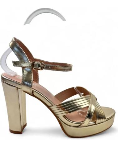 TIMBOS SANDALE À TALON PLATEFORME OR MODÈLE 132095 AMARILLO