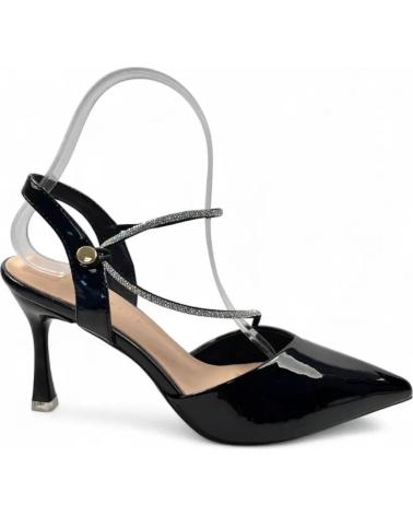 SANDALE DE SOIRÉE TIMBOS 132092 NOIRE À TALON FIN ET BOUT POINTU NEGRO