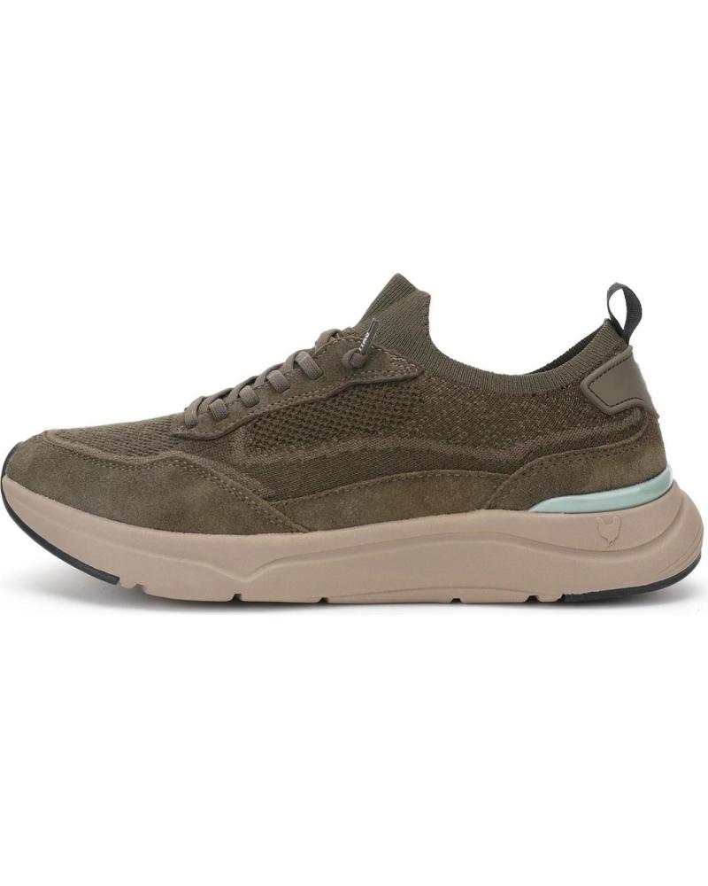 WALK IN PITAS TUI MAN: KHAKI WOOL SPORTS SNEAKER KAKI
