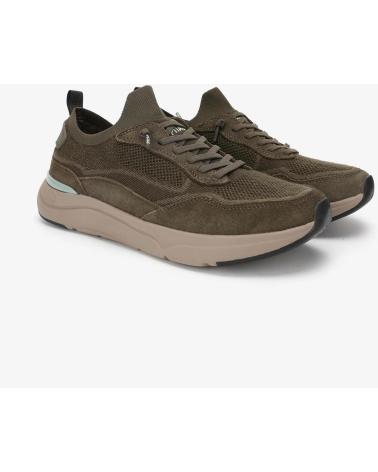 WALK IN PITAS TUI MAN: KHAKI WOOL SPORTS SNEAKER KAKI