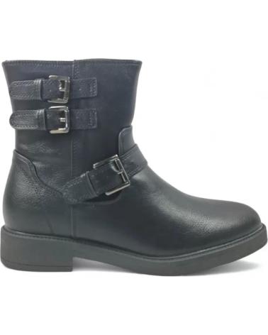 BOTTINE PLATE TIMBOS 132080 NOIRE À BOUCLES NEGRO