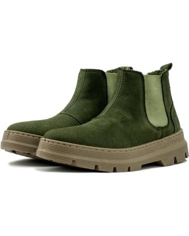 NATURAL WORLD 7182 U 55 PEONIA- BOTA UNISEX DE NAPA TIPO CHELESA CON FORRO FOREST