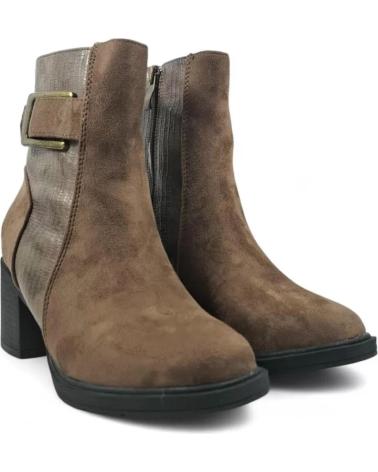 TIMBOS BOTTINE À TALON MODÈLE 132074 BEIGE BEIGE