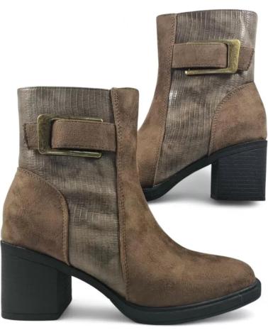 TIMBOS BOTTINE À TALON MODÈLE 132074 BEIGE BEIGE