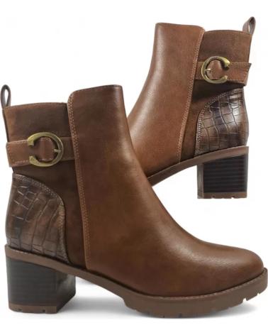 BOTTINE À TALON TIMBOS 132069 EN CUIR MARRON MARRóN