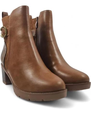 BOTTINE À TALON TIMBOS 132069 EN CUIR MARRON MARRóN