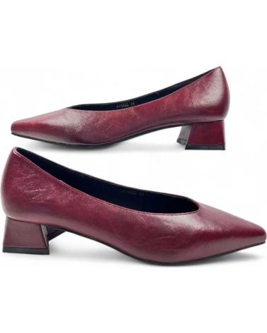 TIMBOS HEELED COURT SHOES 132055 BURGUNDY ROJO