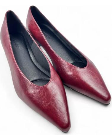 TIMBOS HEELED COURT SHOES 132055 BURGUNDY ROJO