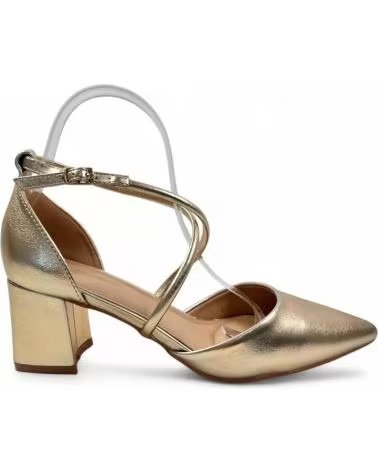 TIMBOS SAPATOS DE SALTO DOURADOS FEMININOS TIMBOS 132048 AMARILLO