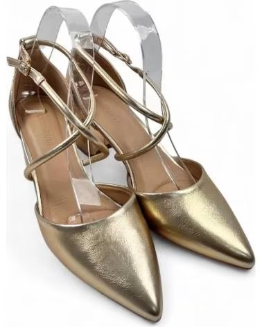 TIMBOS SAPATOS DE SALTO DOURADOS FEMININOS TIMBOS 132048 AMARILLO