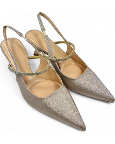 TIMBOS SLINGBACK HEEL SANDALS PARTY MODEL 132047 GOLD AMARILLO