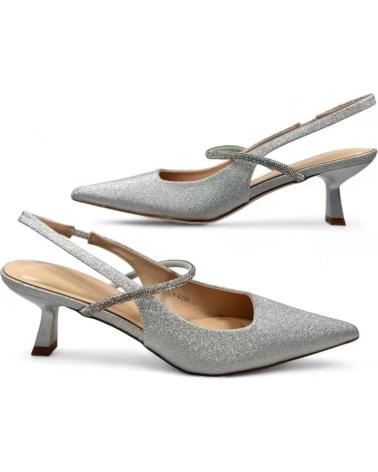 TIMBOS SLINGBACK PARTY HEELS SILVER MODEL 132046 PLATEADO