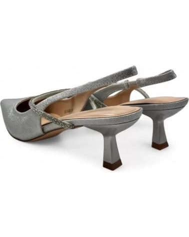 TIMBOS SLINGBACK PARTY HEELS SILVER MODEL 132046 PLATEADO