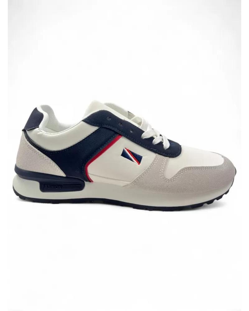 ZAPATILLA CASUAL TIMBOS 132041 PARA HOMBRE BLANCO CON DETALLES MARINOS BLANCO