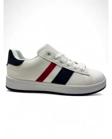 TIMBOS 132027 WHITE SPORTS SNEAKER WITH TRICOLOR STRIPES BLANCO