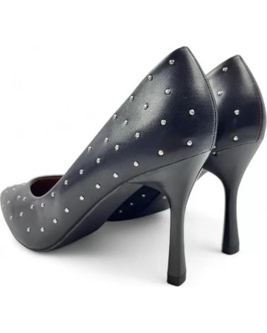 TIMBOS HEELED PUMPS MODEL 132004 BLACK WITH DOTS NEGRO