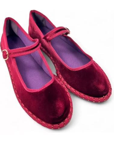 TIMBOS FLACHE SAMT-BALLERINAS BORDEAUX - MODELL 131996 VARIOS COLORES
