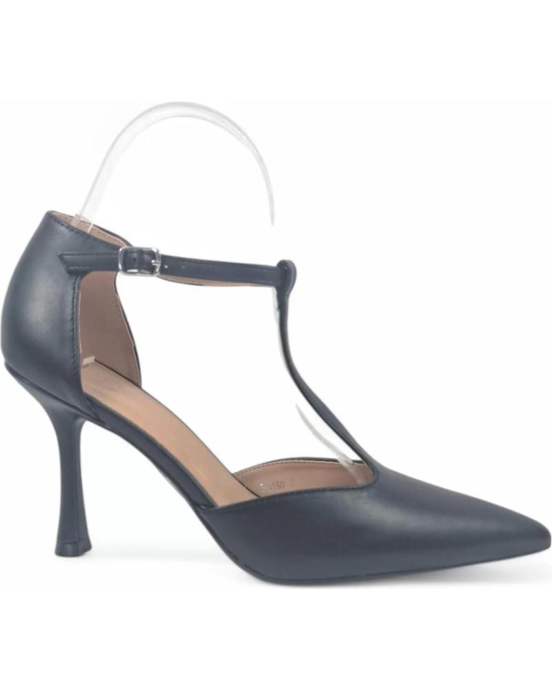 TIMBOS T-STRAP HIGH HEEL PUMPS 131071 BLACK NEGRO