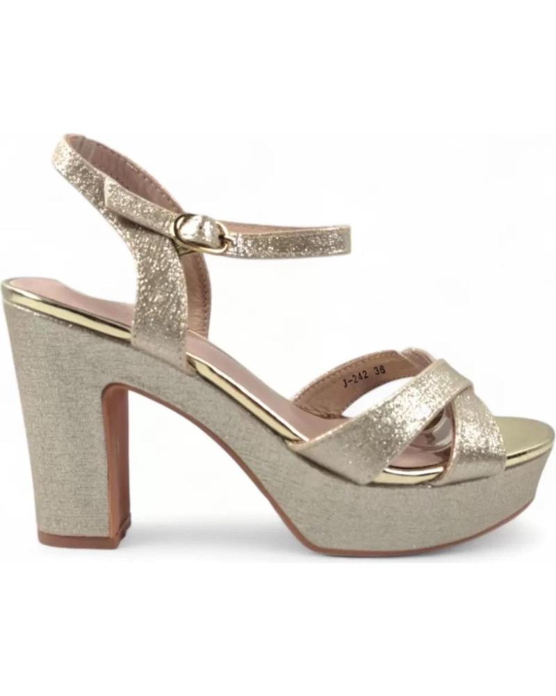 TIMBOS SANDALIA TACON PLATAFORMA FIESTA MUJER ORO 131860 AMARILLO