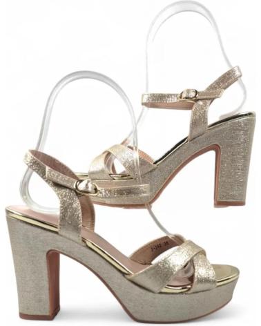 TIMBOS SANDALIA TACON PLATAFORMA FIESTA MUJER ORO 131860 AMARILLO