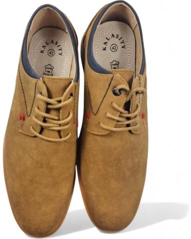 TIMBOS CAMEL LACE-UP DRESS CASUAL SHOES - REF. 131854 MARRóN