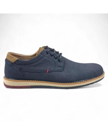 TIMBOS NAVY LACE-UP DRESS CASUAL SHOES - REF. 131851 AZUL