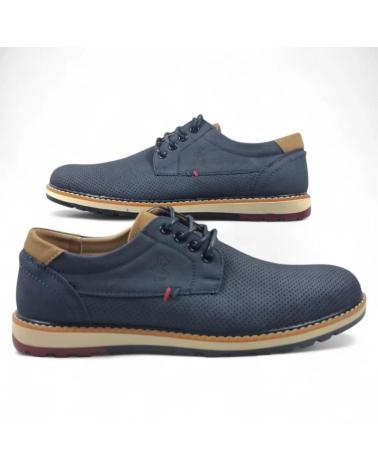 TIMBOS NAVY LACE-UP DRESS CASUAL SHOES - REF. 131851 AZUL