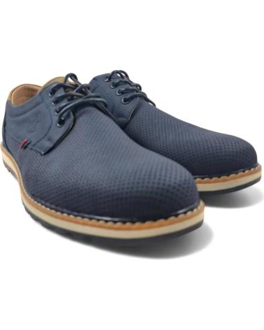 TIMBOS NAVY LACE-UP DRESS CASUAL SHOES - REF. 131851 AZUL