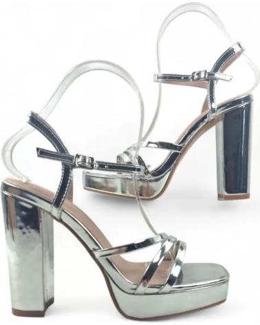 TIMBOS SANDALIA TACON PLATAFORMA FIESTA MUJER PLATA 131838 PLATEADO
