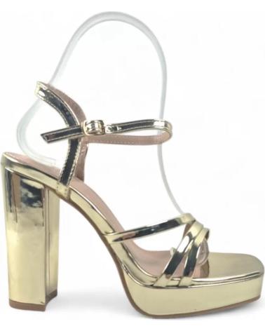 TIMBOS GOLD PARTY PLATFORM HEEL SANDAL - REF. 131837 AMARILLO
