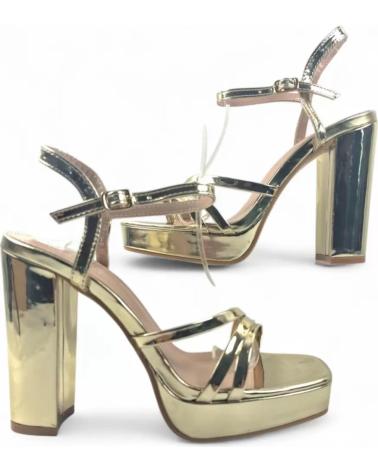 TIMBOS PARTY-SANDALETTE MIT PLATEAUABSATZ GOLD - ART-NR. 131837 AMARILLO