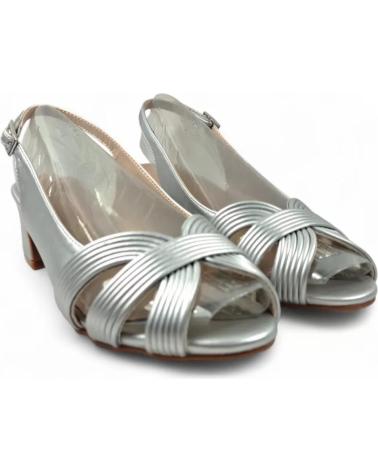TIMBOS TACON DESTALONADO FIESTA MUJER PLATA 131833 VERDE