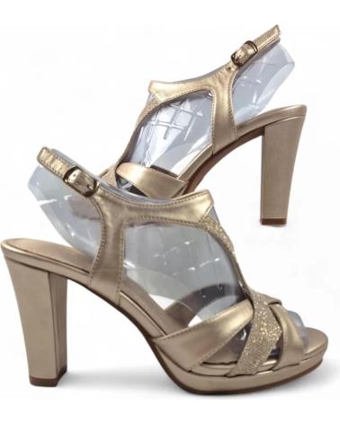 TIMBOS SANDALIA TACON FIESTA DE MUJER TAUPE 131829 VERDE