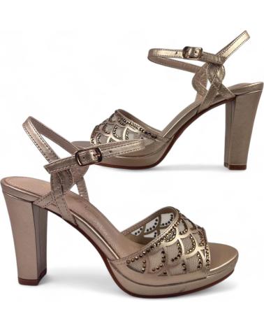 TIMBOS SANDALIA TACON FIESTA DE MUJER TAUPE 131827 VERDE