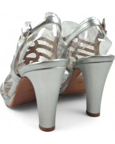 TIMBOS SANDALIA TACON FIESTA DE MUJER PLATA 131821 PLATEADO