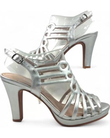 TIMBOS SANDALIA TACON FIESTA DE MUJER PLATA 131821 PLATEADO