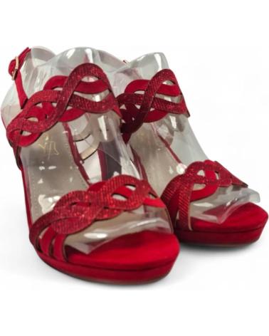 TIMBOS SANDALIA TACON PLATAFORMA FIESTA MUJER 131820 ROJO