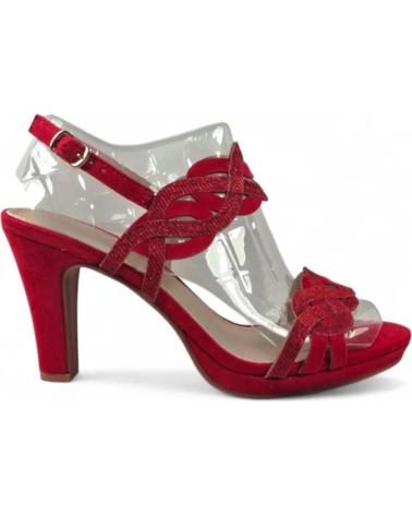 TIMBOS SANDALIA TACON PLATAFORMA FIESTA MUJER 131820 ROJO