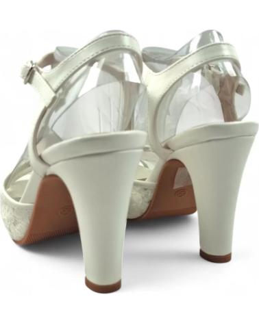 TIMBOS SANDALIA TACON PLATAFORMA DE NOVIA 131819 BLANCO