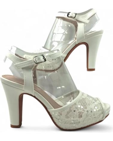 TIMBOS SANDALIA TACON PLATAFORMA DE NOVIA 131819 BLANCO