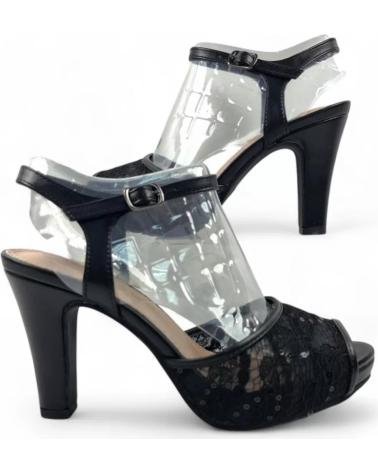 TIMBOS SANDALIA TACON PLATAFORMA FIESTA MUJER 131818 NEGRO