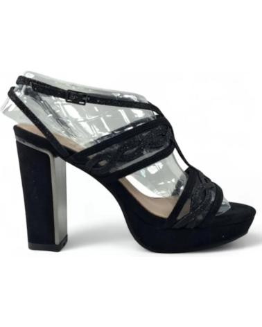 TIMBOS SANDALIA TACON PLATAFORMA FIESTA MUJER 131814 NEGRO