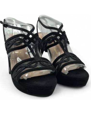 TIMBOS SANDALIA TACON PLATAFORMA FIESTA MUJER 131814 NEGRO