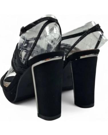 TIMBOS SANDALIA TACON PLATAFORMA FIESTA MUJER 131814 NEGRO