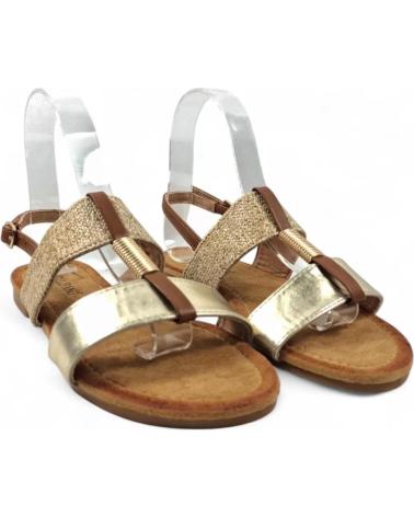 TIMBOS SANDALIA PLANA COMODA DE MUJER ORO 131811 AMARILLO