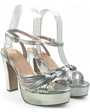 TIMBOS SANDALIA TACON PLATAFORMA FIESTA MUJER PLATA 131787 PLATEADO