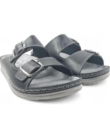 SANDALIA BIO TIMBOS 131732 DE PIEL NEGRA NEGRO