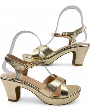 TIMBOS SANDALIA TACON FIESTA DE MUJER ORO 131717 AMARILLO