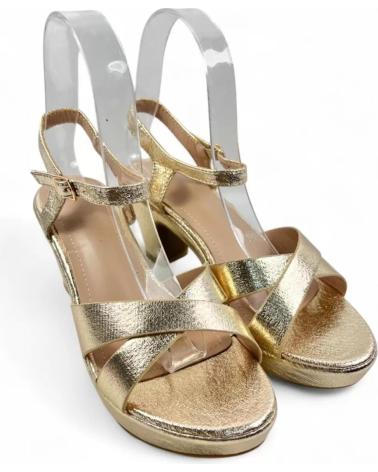 TIMBOS SANDALIA TACON FIESTA DE MUJER ORO 131717 AMARILLO