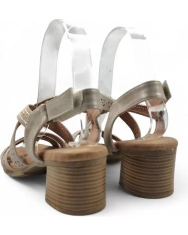 TIMBOS SANDALIA TACON VESTIR DE MUJER TAUPE 131693 VERDE